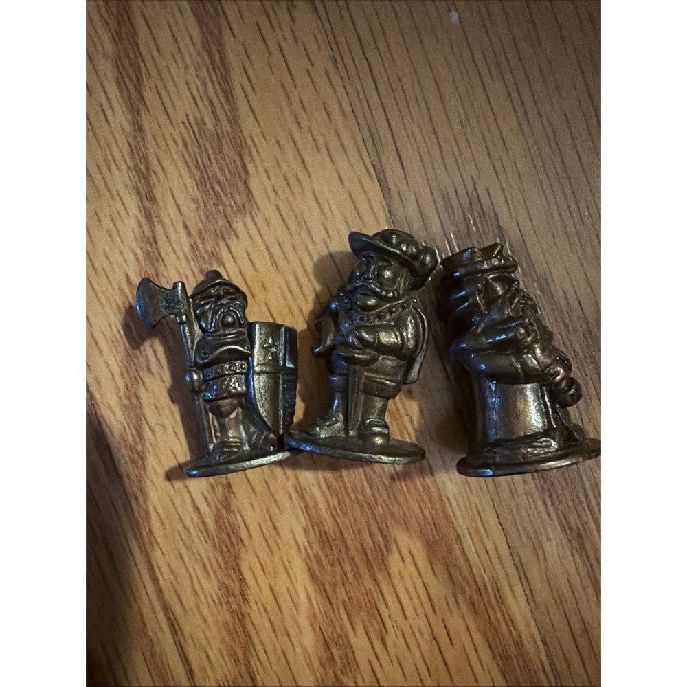Kinder Surprise Eggs European Mini Figure Metal Lot Of 3 Solid Heavy Warrior